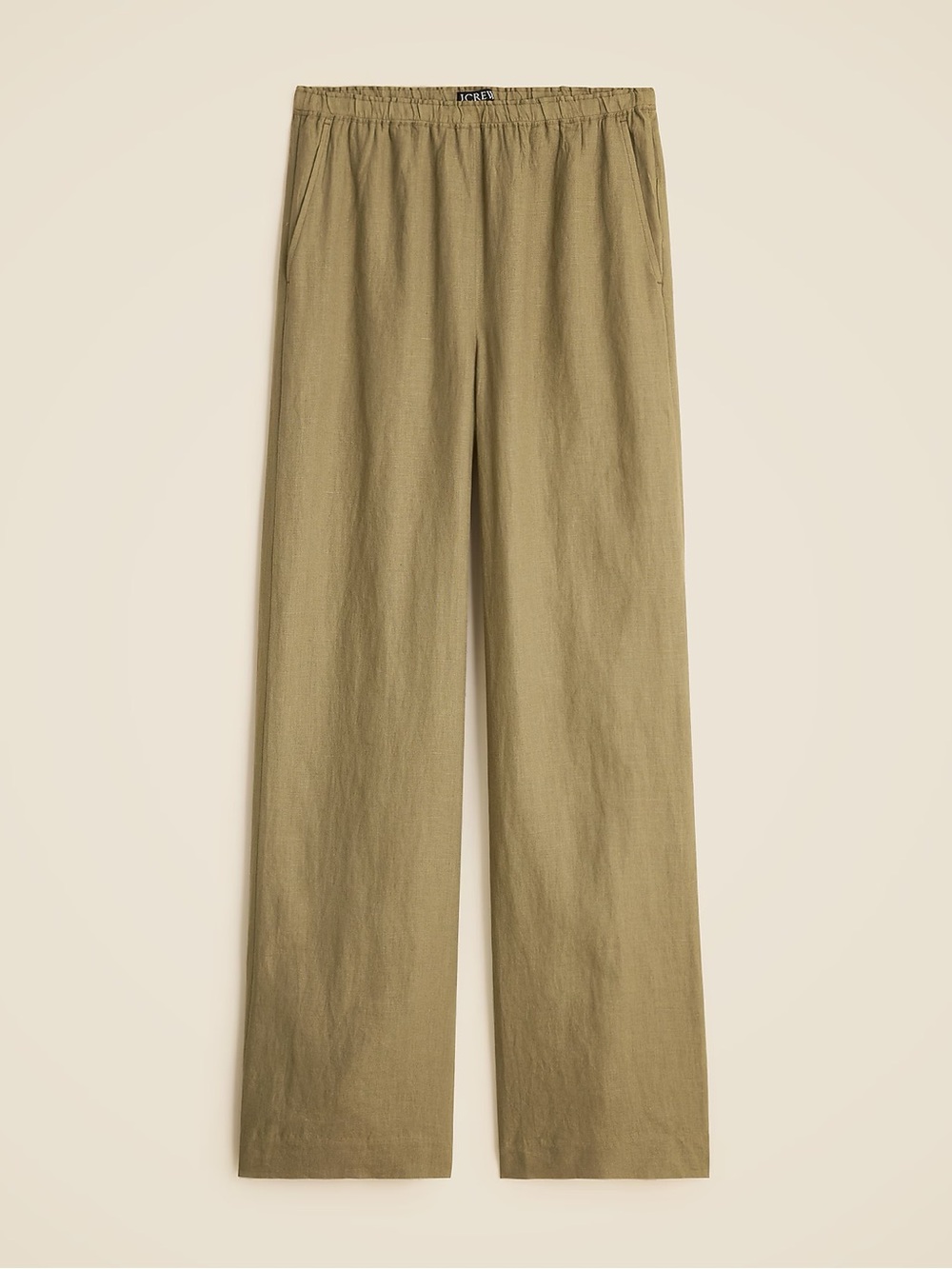 J. Crew Linen Stratus Pant Dusty Fatigue Like New Small